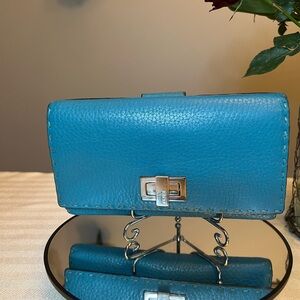 FENDI Peekaboo Long Leather Continental Wallet